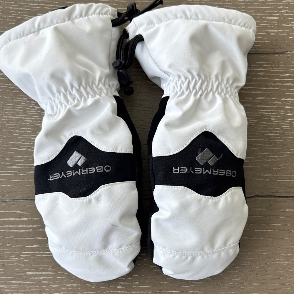 Obermeyer Women White Ski gloves -medium